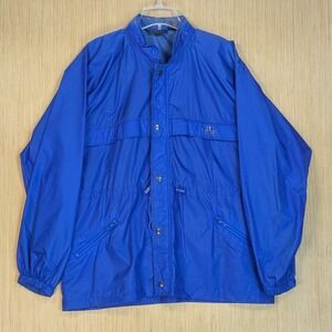Vintage 80s Abercrombie & Fitch Storm System Blue Windbreaker Jacket Men's Large